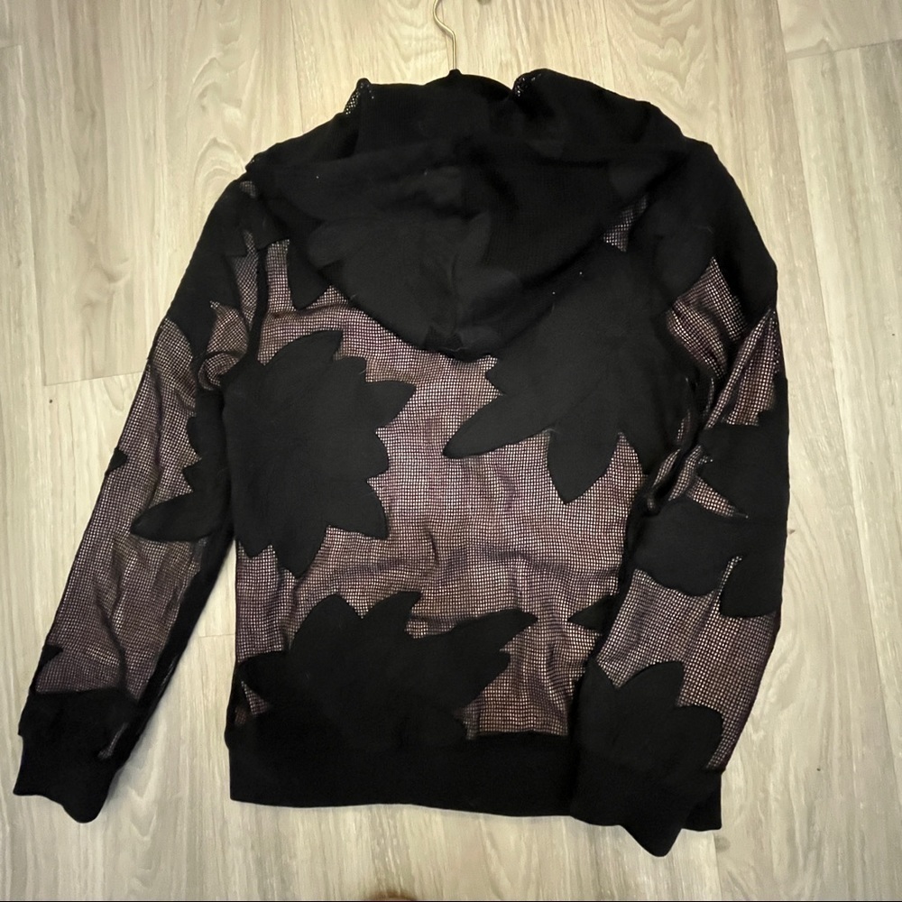 Avec Les Filles Lace Embroidered Zip Hoodie XS - Picture 8 of 10
